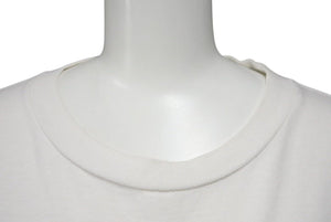 CHROME HEARTS クロムハーツ フロントポケット プリント ロンT 長袖 コットン ホワイト サイズM 美品 中古 4c074145