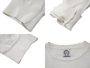 CHROME HEARTS クロムハーツ フロントポケット プリント ロンT 長袖 コットン ホワイト サイズM 美品 中古 4c074145