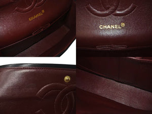 CHANEL シャネル マトラッセ25 Wフラップ Wチェーンショルダーバッグ 1番台 ラムスキン ココマーク ブラック ゴールド金具 美品 中古 4c074153