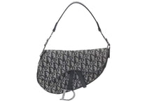 Load image into Gallery viewer, Christian Dior クリスチャンディオール Denim Trotter Saddle Bag デニムトロッターサドルバッグ ブラック 美品 中古 4c074156