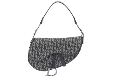 Christian Dior クリスチャンディオール Denim Trotter Saddle Bag デニムトロッターサドルバッグ ブラック 美品 中古 4c074156