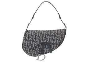Christian Dior クリスチャンディオール Denim Trotter Saddle Bag デニムトロッターサドルバッグ ブラック 美品 中古 4c074156