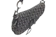 Load image into Gallery viewer, Christian Dior クリスチャンディオール Denim Trotter Saddle Bag デニムトロッターサドルバッグ ブラック 美品 中古 4c074156