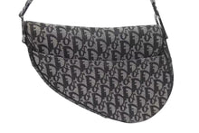 Load image into Gallery viewer, Christian Dior クリスチャンディオール Denim Trotter Saddle Bag デニムトロッターサドルバッグ ブラック 美品 中古 4c074156