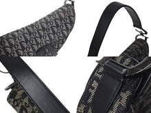 Load image into Gallery viewer, Christian Dior クリスチャンディオール Denim Trotter Saddle Bag デニムトロッターサドルバッグ ブラック 美品 中古 4c074156