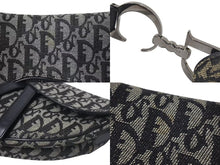 Load image into Gallery viewer, Christian Dior クリスチャンディオール Denim Trotter Saddle Bag デニムトロッターサドルバッグ ブラック 美品 中古 4c074156