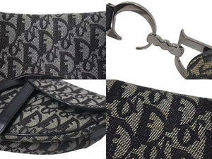 Christian Dior クリスチャンディオール Denim Trotter Saddle Bag デニムトロッターサドルバッグ ブラック 美品 中古 4c074156