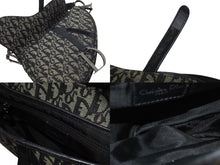 Load image into Gallery viewer, Christian Dior クリスチャンディオール Denim Trotter Saddle Bag デニムトロッターサドルバッグ ブラック 美品 中古 4c074156