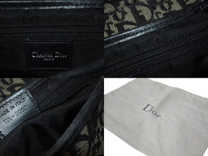Christian Dior クリスチャンディオール Denim Trotter Saddle Bag デニムトロッターサドルバッグ ブラック 美品 中古 4c074156