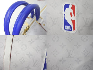 極美品 ルイ・ヴィトン ルイ・ヴィトン キーポルバンドリエール55 NBAコラボボストンバッグ M45586 ホワイト 中古 4c074159 