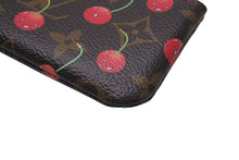 Load image into Gallery viewer, 極美品 LOUIS VUITTON ルイヴィトン モノグラム チェリー ポシェットクレ コインケース ブラウン レッド 村上隆 M95042 中古 4c074161