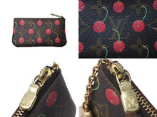 Load image into Gallery viewer, 極美品 LOUIS VUITTON ルイヴィトン モノグラム チェリー ポシェットクレ コインケース ブラウン レッド 村上隆 M95042 中古 4c074161