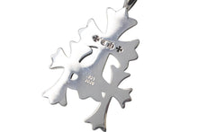 Load image into Gallery viewer, 極美品 CHROME HEARTS クロムハーツ トリプルCHクロス ペンダント スモール 重量約50.9g シルバー925 中古 4c074169