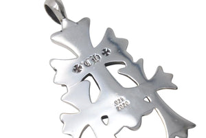極美品 CHROME HEARTS クロムハーツ トリプルCHクロス ペンダント スモール 重量約50.9g シルバー925 中古 4c074169