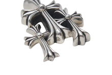 Load image into Gallery viewer, CHROME HEARTS クロムハーツ トリプルCHクロス ペンダント スモール 重量約53.8g シルバー925 美品 中古 4c074170