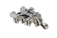Load image into Gallery viewer, CHROME HEARTS クロムハーツ トリプルCHクロス ペンダント スモール 重量約53.8g シルバー925 美品 中古 4c074170