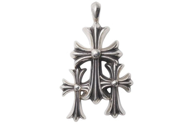 CHROME HEARTS クロムハーツ トリプルCHクロス ペンダント スモール 重量約53.8g シルバー925 美品 中古 4c074171