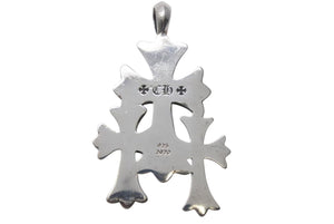 CHROME HEARTS クロムハーツ トリプルCHクロス ペンダント スモール 重量約53.8g シルバー925 美品 中古 4c074171