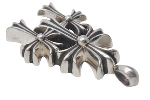 CHROME HEARTS クロムハーツ トリプルCHクロス ペンダント スモール 重量約53.8g シルバー925 美品 中古 4c074171