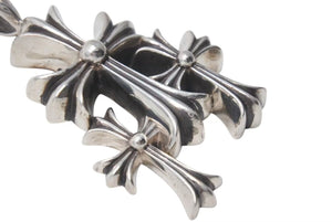 CHROME HEARTS クロムハーツ トリプルCHクロス ペンダント スモール 重量約53.8g シルバー925 美品 中古 4c074171