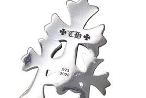 CHROME HEARTS クロムハーツ トリプルCHクロス ペンダント スモール 重量約53.8g シルバー925 美品 中古 4c074171
