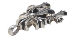 Load image into Gallery viewer, CHROME HEARTS クロムハーツ トリプルCHクロス ペンダント スモール 重量約53.8g シルバー925 美品 中古 4c074171