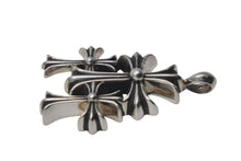 Load image into Gallery viewer, 極美品 CHROME HEARTS クロムハーツ トリプルCHクロス ペンダント スモール 重量約52.6g シルバー925 中古 4c074172