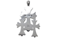Load image into Gallery viewer, CHROME HEARTS クロムハーツ トリプルCHクロス ペンダント スモール 重量約53.6g シルバー925 美品 中古 4c074173