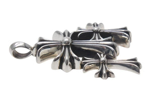 CHROME HEARTS クロムハーツ トリプルCHクロス ペンダント スモール 重量約53.6g シルバー925 美品 中古 4c074173