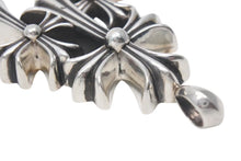 Load image into Gallery viewer, CHROME HEARTS クロムハーツ トリプルCHクロス ペンダント スモール 重量約53.6g シルバー925 美品 中古 4c074173