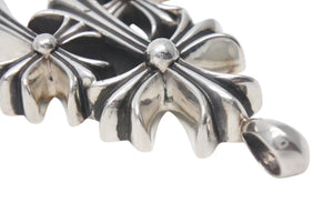 CHROME HEARTS クロムハーツ トリプルCHクロス ペンダント スモール 重量約53.6g シルバー925 美品 中古 4c074173