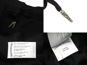 極美品 CHROME HEARTS クロムハーツ U TRASH PICKUP PLS NYLN トラックパンツ サイズXL ナイロン CHプラス ブラック 総柄 中古 4c074174