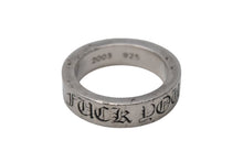 Load image into Gallery viewer, CHROME HEARTS クロムハーツ 6mm スペーサーリング FUCK YOU 指輪 サイズ17号 重量10.3g シルバー 925刻印 良品 中古 4c074178
