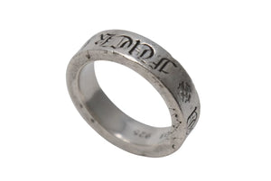 CHROME HEARTS クロムハーツ 6mm スペーサーリング FUCK YOU 指輪 サイズ17号 重量10.3g シルバー 925刻印 良品 中古 4c074178