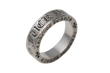 Load image into Gallery viewer, CHROME HEARTS クロムハーツ 6mm スペーサーリング FUCK YOU 指輪 サイズ17号 重量10.3g シルバー 925刻印 良品 中古 4c074178