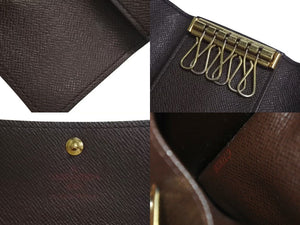 LOUIS VUITTON ルイヴィトン ダミエ ミュルティクレ 6連キーケース N62630 ブラウン PVC ゴールド金具 良品 中古 4c074189