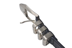 GIANNI VERSACE ジャンヌヴェルサーチ 3連ベルト クラシックロゴ イタリア製 ブラック サイズ75/30 良品 中古 4c074191