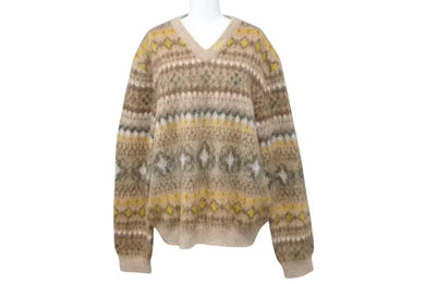 極美品 LOUIS VUITTON ルイヴィトン モヘアブレンドフェアアイルプルオーバー サイズL RM251MM NE5 HSN23W 中古 4c074199