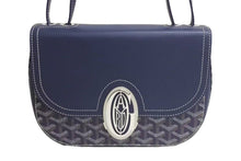 Load image into Gallery viewer, 極美品 GOYARD ゴヤール サック233 PM 2WAY ショルダーバッグ ハンドバッグ フランス製 PVC レザー ネイビー シルバ金具 中古 4c074201
