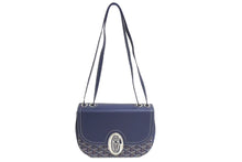Load image into Gallery viewer, 極美品 GOYARD ゴヤール サック233 PM 2WAY ショルダーバッグ ハンドバッグ フランス製 PVC レザー ネイビー シルバ金具 中古 4c074201