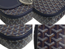 Load image into Gallery viewer, 極美品 GOYARD ゴヤール サック233 PM 2WAY ショルダーバッグ ハンドバッグ フランス製 PVC レザー ネイビー シルバ金具 中古 4c074201