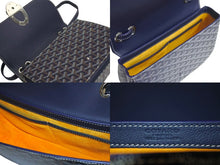Load image into Gallery viewer, 極美品 GOYARD ゴヤール サック233 PM 2WAY ショルダーバッグ ハンドバッグ フランス製 PVC レザー ネイビー シルバ金具 中古 4c074201