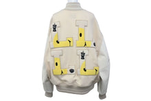 Load image into Gallery viewer, KAPITAL キャピタル バーシティ ジャケット ベージュ アウター アクリル ウール レザー K1910LJ105 サイズ3 美品 中古 4c074204