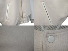 Load image into Gallery viewer, KAPITAL キャピタル バーシティ ジャケット ベージュ アウター アクリル ウール レザー K1910LJ105 サイズ3 美品 中古 4c074204