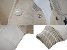 Load image into Gallery viewer, KAPITAL キャピタル バーシティ ジャケット ベージュ アウター アクリル ウール レザー K1910LJ105 サイズ3 美品 中古 4c074204