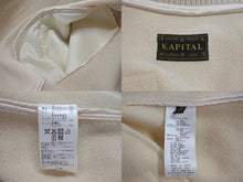 Load image into Gallery viewer, KAPITAL キャピタル バーシティ ジャケット ベージュ アウター アクリル ウール レザー K1910LJ105 サイズ3 美品 中古 4c074204