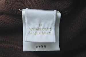 A BATHING APE アベイシングエイプ ホルスタイン ビーニー ニットキャップ ニット帽 ブラウン ベイプ 美品 中古 4c074211 
