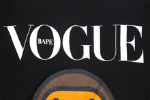 Load image into Gallery viewer, A BATHING APE X VOGUE ア ベイシング エイプ X ヴォーグ T Shirt ブラック コットン ユニセックス 美品 中古 4c074224