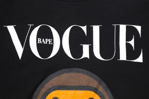 A BATHING APE X VOGUE ア ベイシング エイプ X ヴォーグ T Shirt ブラック コットン ユニセックス 美品 中古 4c074224