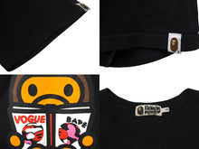 Load image into Gallery viewer, A BATHING APE X VOGUE ア ベイシング エイプ X ヴォーグ T Shirt ブラック コットン ユニセックス 美品 中古 4c074224